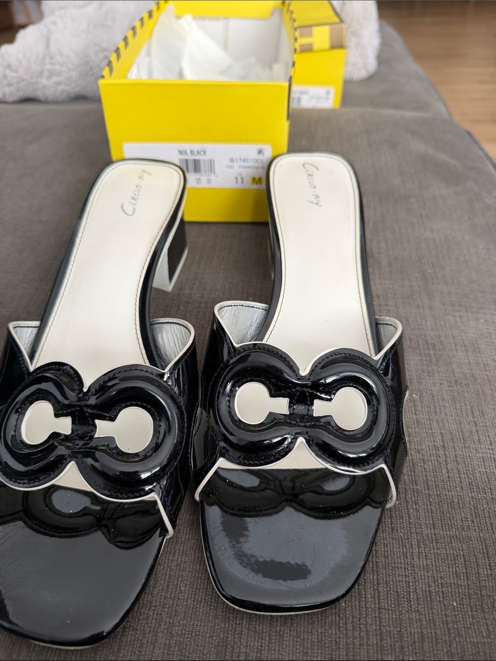 Circus by Sam Edelman Black Patent Slide Mules